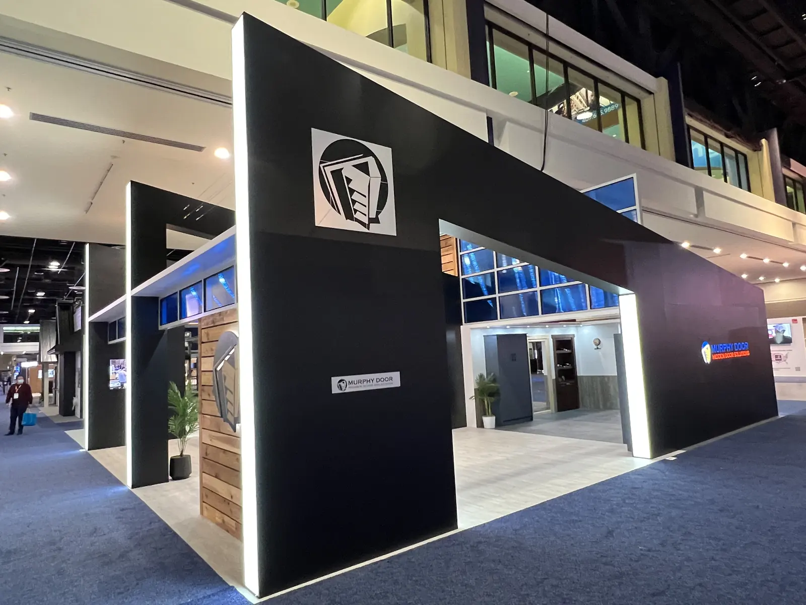 The Murphy Door® trade show structure at the International Builders&rsquo; Show. Company photo.